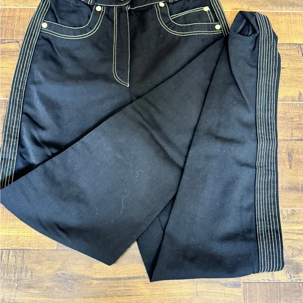 ✅SALE “Versace Couture” Slim Fit Black Jeans Italy Size: 26”